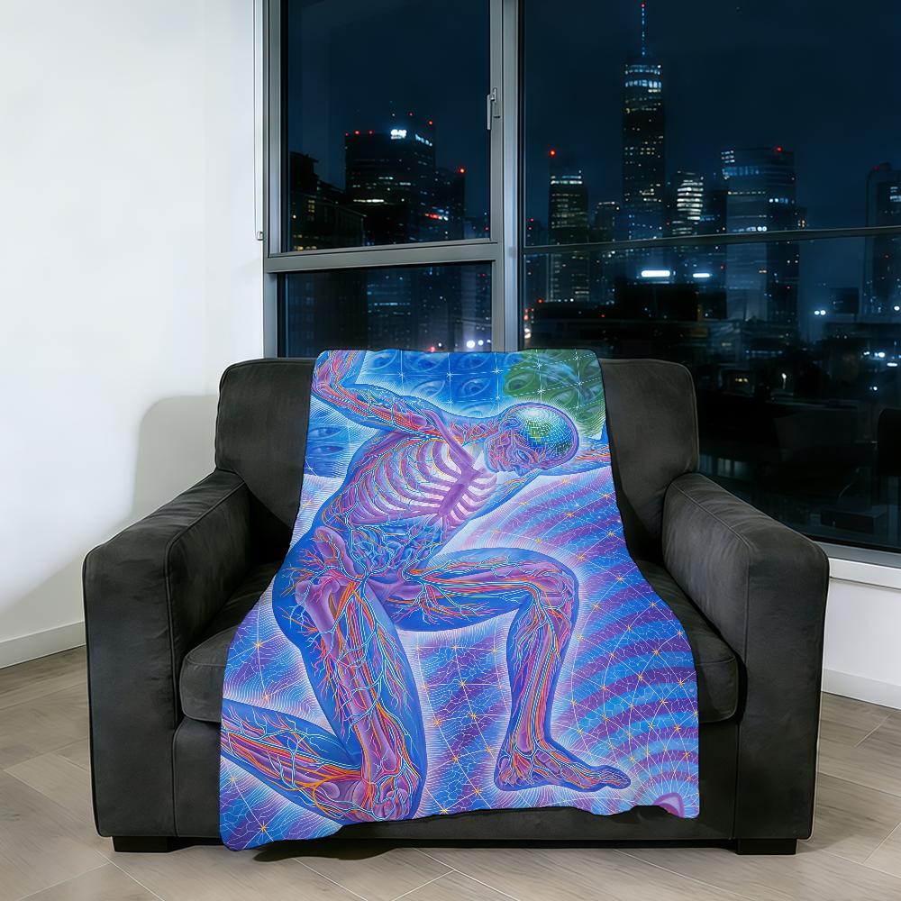 Blanket Super Alex Grey Warm Comfortable Plush Throw Blanket Child Home Psychedelic Sofa Bedroom Trippy Gift