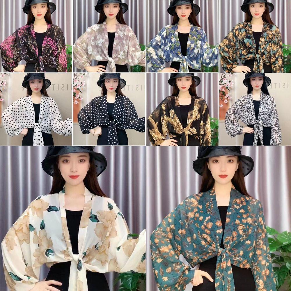 Luxury Jacquard Chiffon Shawl Leisure Half Sleeve Loose Top Trend Poncho Capes