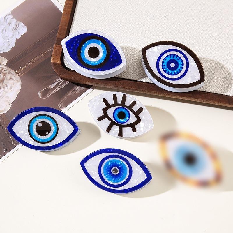Devil's Eye Hairpin Round Grab Pin Headgear Blue Eyes Shark Clip Bohemian Evil Eye Greek Devil's Eye Hair Clips Claw Clip