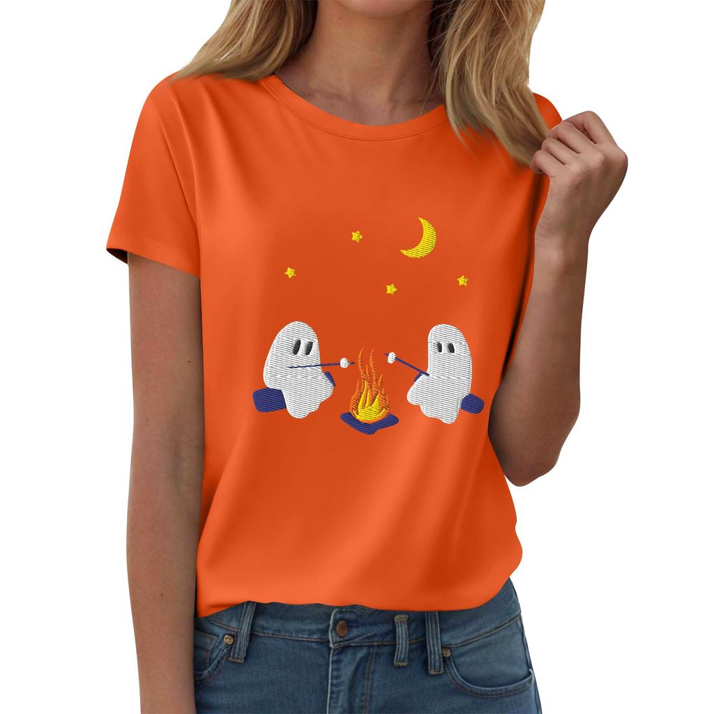 Women's T-shirts, Women's Short-sleeved Tops, Summer Fashion Round Neck Casual Stylish Shirts, Tunic Tops