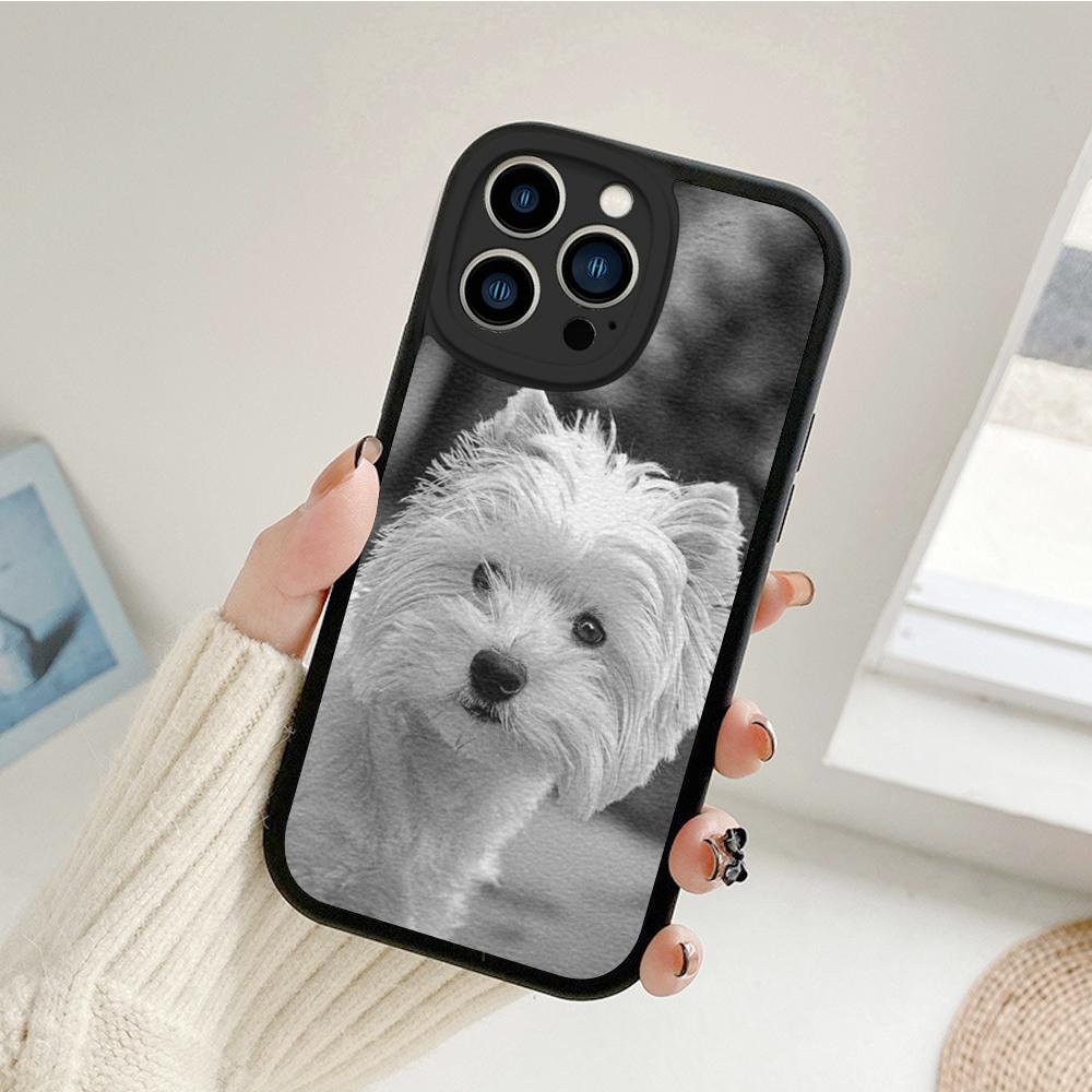 West Highland Terrier Westie Phone Case for Iphone 13 12 11 14 Pro MAX MiNi 7 8 14 Plus XS XR 13 Pro Lambskin Protective Covers