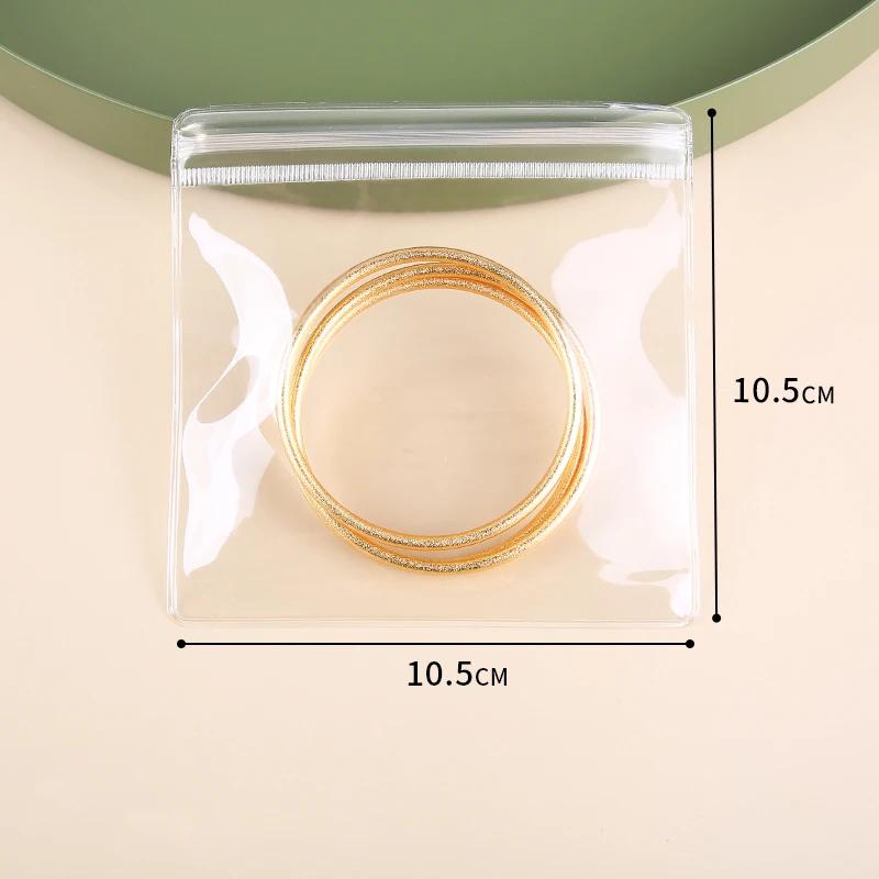 10-100 pièces 0,44 mm PVC Transparent Sac de Rangement pour Bijoux 5x7-10x26cm Boucles d'oreilles Colliers Montres Bagues Bracelets Sac d'Emballage Scellé