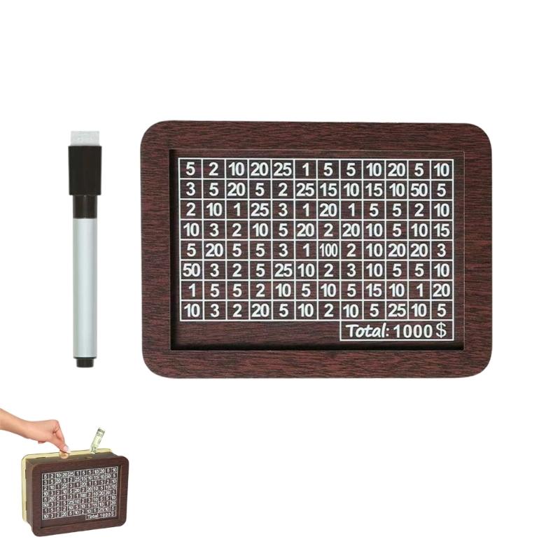 

Traditional Money Container Wood Counting Dollar Cash Jar For Easy Saving And Enhancing Living Space Appearance