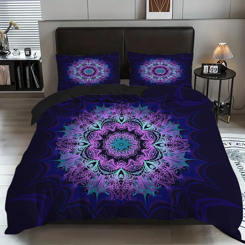 

Пододеяльник в этническом стиле Shein Tk3D печать Набор из трех предметов На заказ 135 * 200cm 50 * 80cm * 1 two-piece set