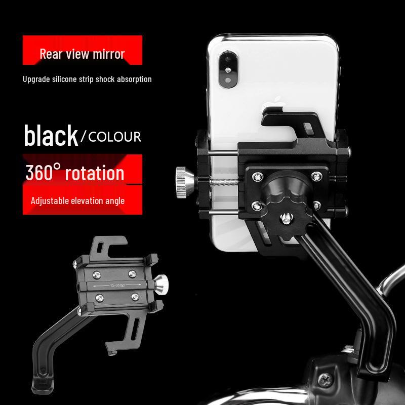 Aluminum Alloy Shockproof Five-Claw Phone Holder for Bikes and Motorcycles