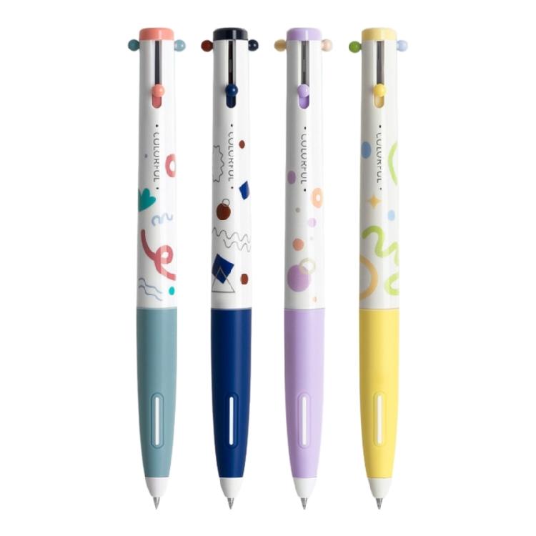 

Pack Of 4 Quick Dry Multicolor Retractable Pen Smooth Ink Designs For Easy Handling During Activities 1