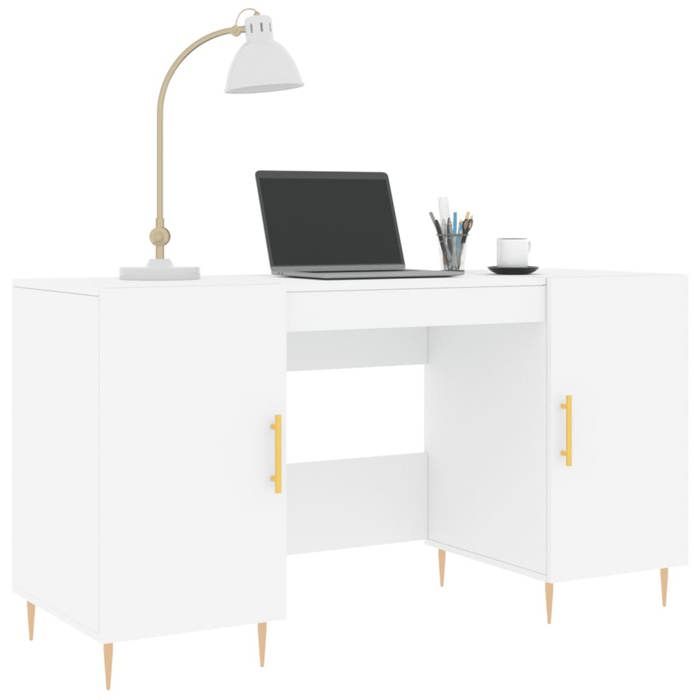 Maison Exclusive - Bureau blanc 140x50x75 cm bois d'ingénierie