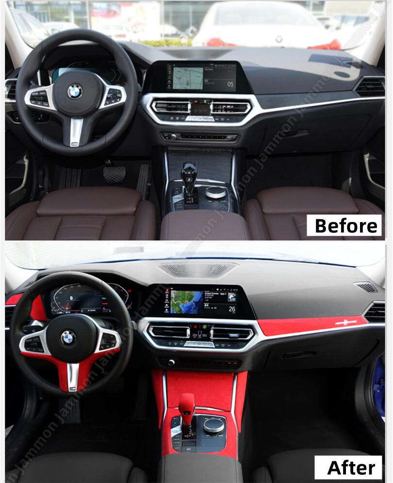 Alcantara Interior Trim for BMW G20 G28 G29 325i 330i 3 4 Serie Gear Shift Cover