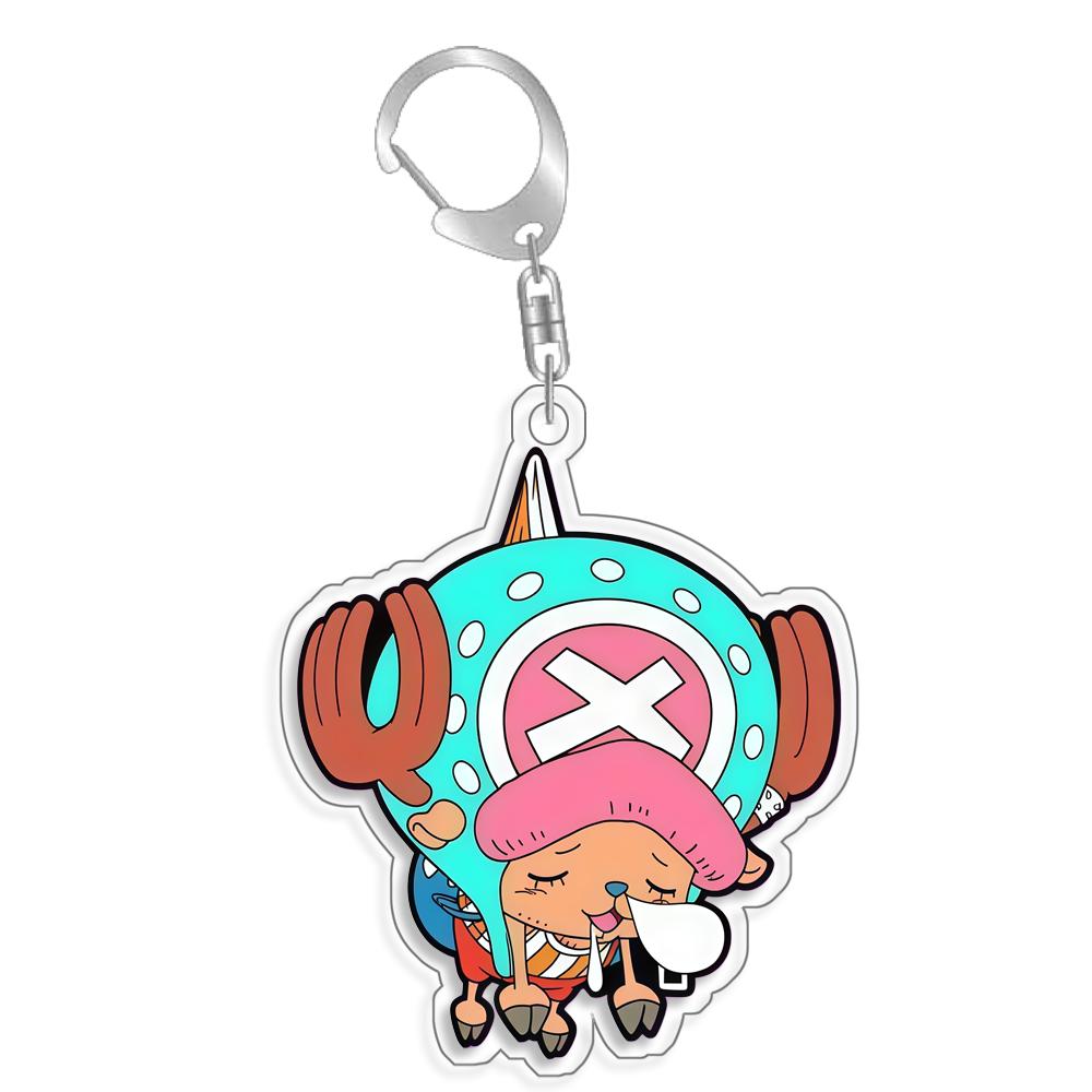 for OPTCG Card Keychain Luffy Chopper Jinbe Backpack Pendant Anime Game Fans Gift Recycled Acrylic Decoration Rare Card Toy