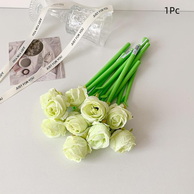 

High Quality Simulation Flowers Gel Pens Exquisite Ballpoint Pen Creative Kawaii Neutral Pens Student Stationery Gifts