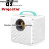 Compact Wired Mobile Phone HD Screen Mirroring Projector - Full Color, Mini, Portable, Large Display for Home Use.