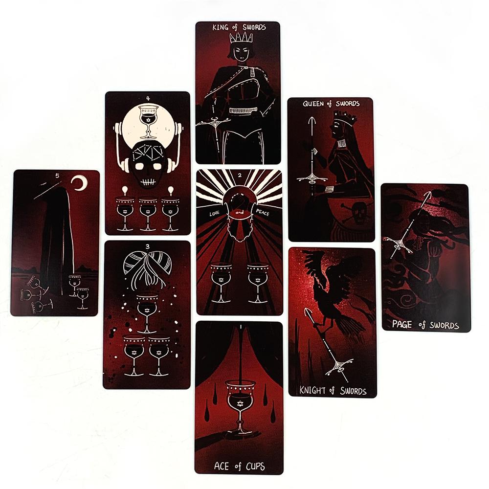 Tarot Deck 78 Pcs Tarot Cards Channel Energy Through Bold Strokes and Striking Contrasts Tarot Deck Family Gathering Cards Game