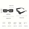 3PCS Square fashion Women Sunglasses Y2K Hip Hop Vacation Beach Party Decoration Glasses Men