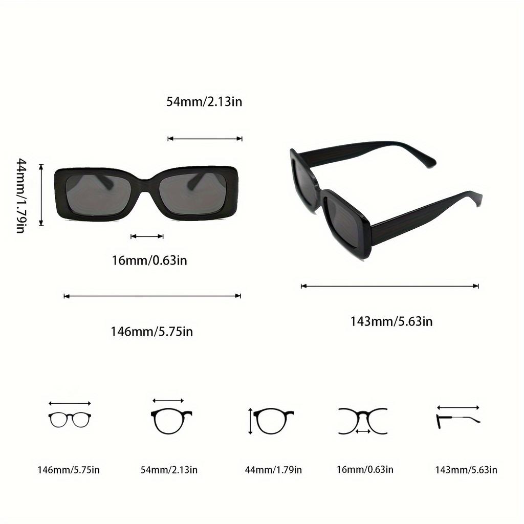 3PCS Square fashion Women Sunglasses Y2K Hip Hop Vacation Beach Party Decoration Glasses Men