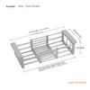 Adjustable Folding Kitchen Sink Stainless Steel Dish Drain Rack Space-Saving Sink Storage Sink Drain Rack Fittings