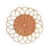 Nordic Styles Handwoven Rattan Flat Wall Basket Elegant Hanging Wall Decors Home Decoration Ornament for Modern Interior