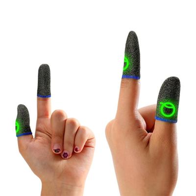 Gaming Finger Sleeve Ultra-thin Silver Fiber Breathable Luminous Touch-Screen Fingertips Finger Cots