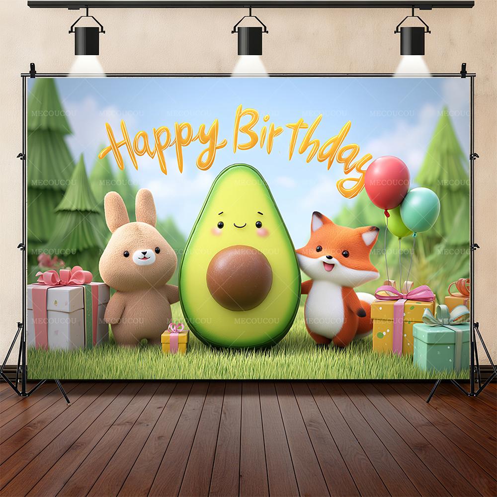 

BEPAN Fruit green avocado theme background children s birthday party decoration baby shower arrangement background studio photography Vinyl--W120xH80cm