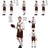 Stylowy Męski Strój Oktoberfestowy Cosplay z Jednolitą Koszulą i Szelkami