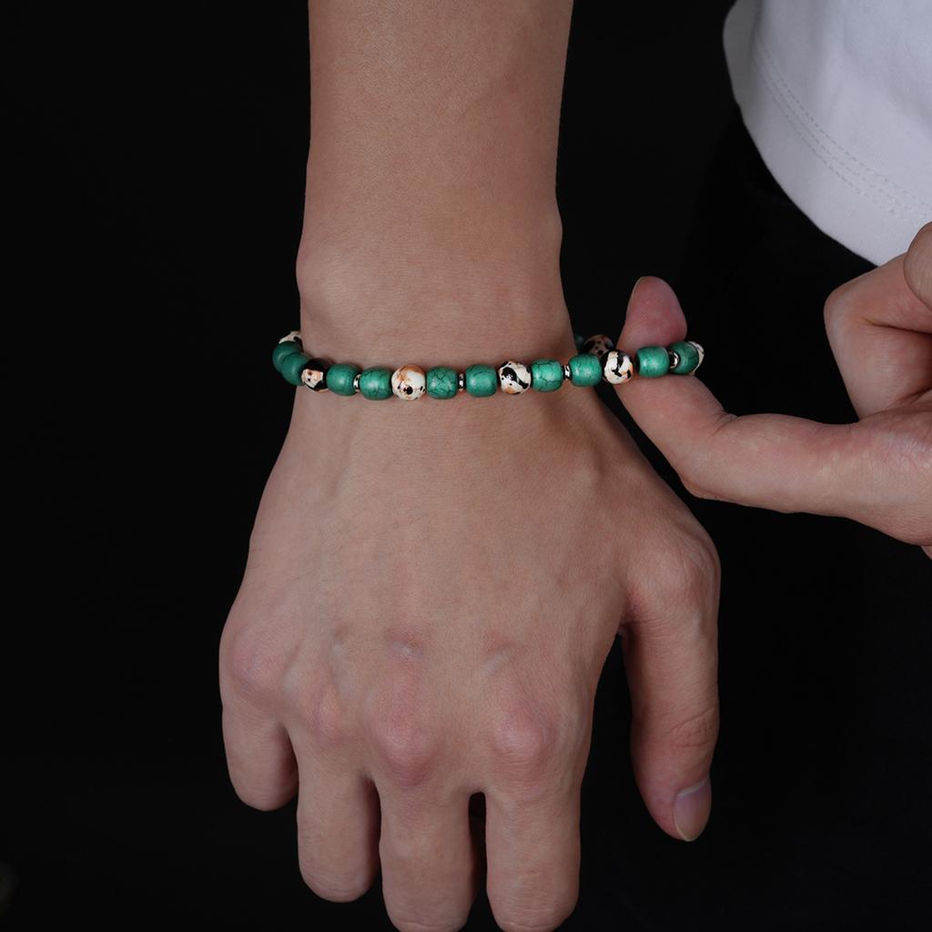 Men's Multi-color String Bead Luxury Hand Bracelet with a Sophisticated and Upscale Feel