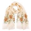 Hangzhou silk and wool blend exquisite embroidered women's silk scarf, a gift for mom, suitable for cheongsam, shawl, scarf, and banquet