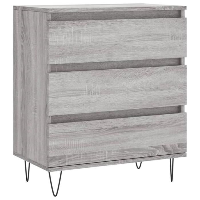 VidaXL Buffet Sonoma gris 60x35x70 cm Bois d'ingénierie 827186