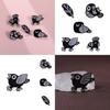 Trendy Animal Cartoon Style Black Punk Bird Brooch Eye-catching Metal Pin For Fashion Lovers