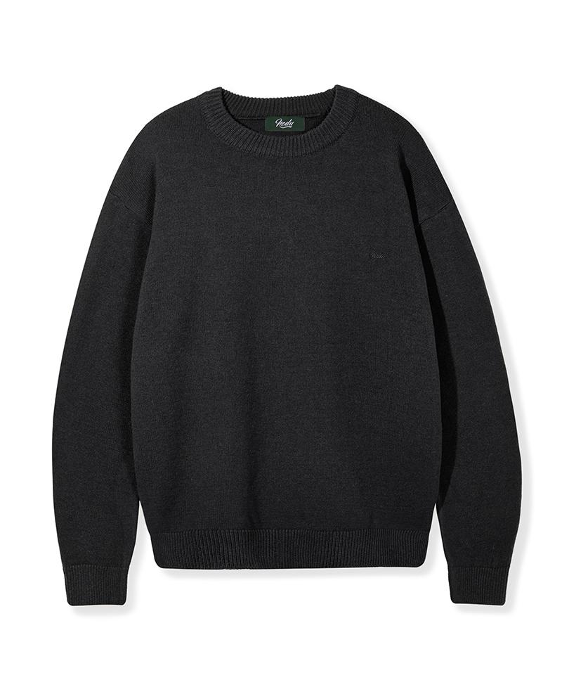 NODU Maple Basic Round Knit [Charcoal]