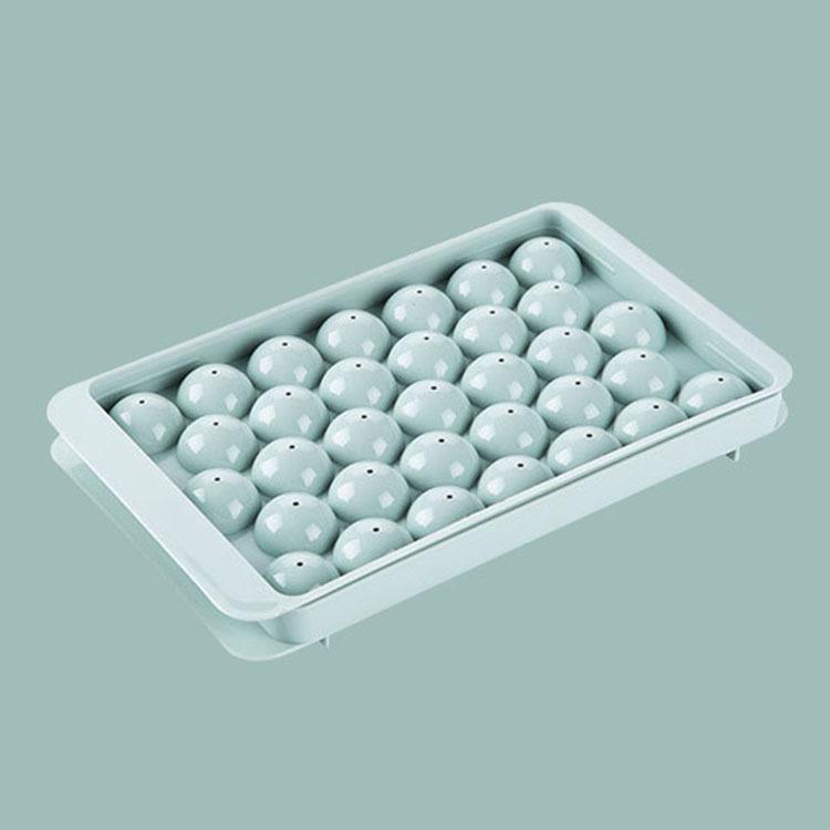 

Round Ball Ice Grid 33 Grid Plastic Ice Cube Mould Refrigerator Ice Hockey Mould Ice Box Round Ice Mould Ice Box Medium nude синий