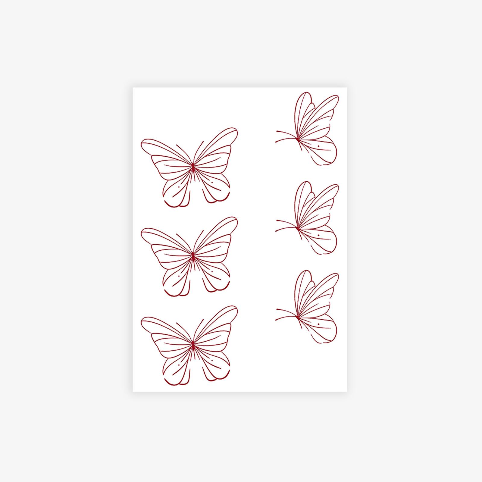 Advanced Sense, Simple And Beautiful, Small Fresh And Cute Pink Bow Collarbone Tattoo Sticker 7*10