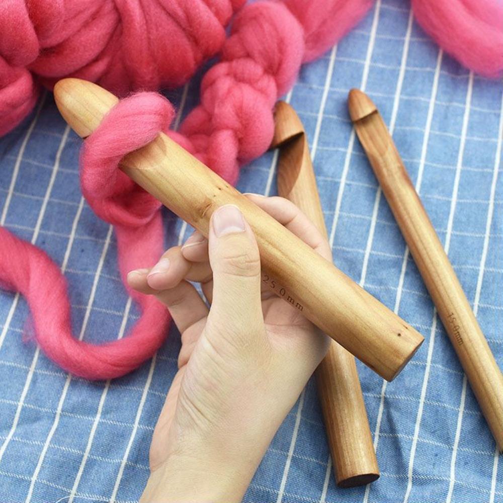 Brown Crochet Hooks Bamboo Bamboo Crochet Knitting Needle  for Knitting Scarves