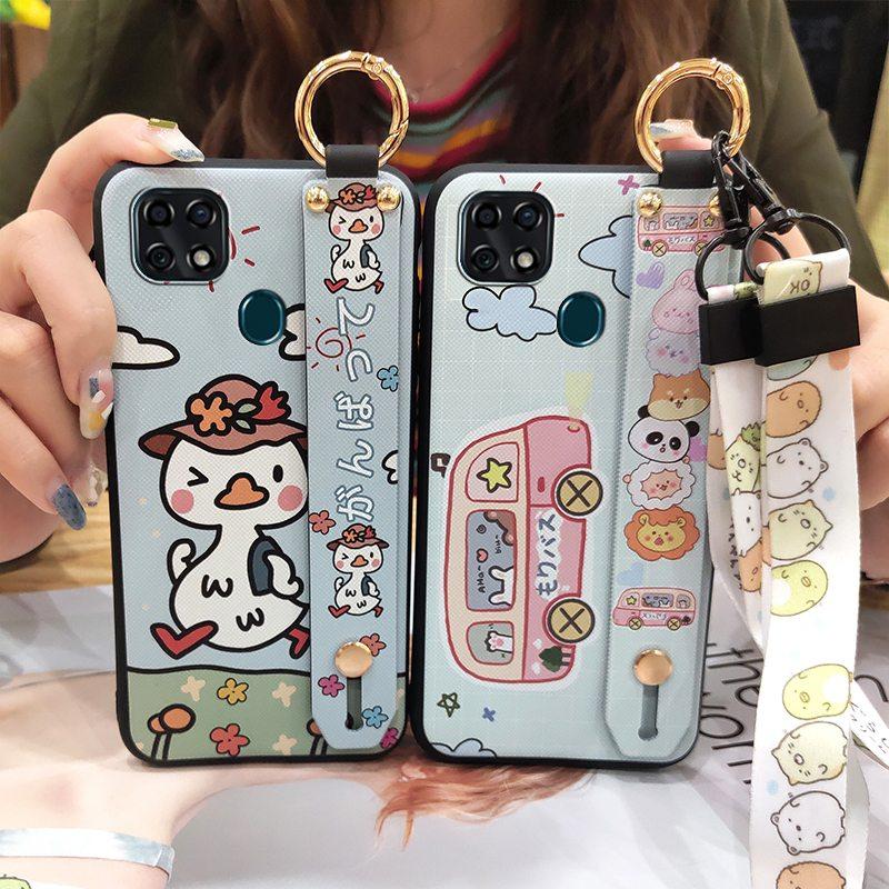 Anti-dust Wrist Strap Phone Case For ZTE Blade V2020 Vita/Blade20 Smart/10 Smart Kickstand Phone Holder Anti-knock Cute
