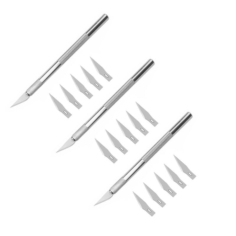1/2/3/4/5/6 Set Anti-Rutsch Metall Skalpell Messer Werkzeuge Kit Cutter Gravur Bastelmesser für Mobiltelefon DIY Reparatur Handwerkzeuge