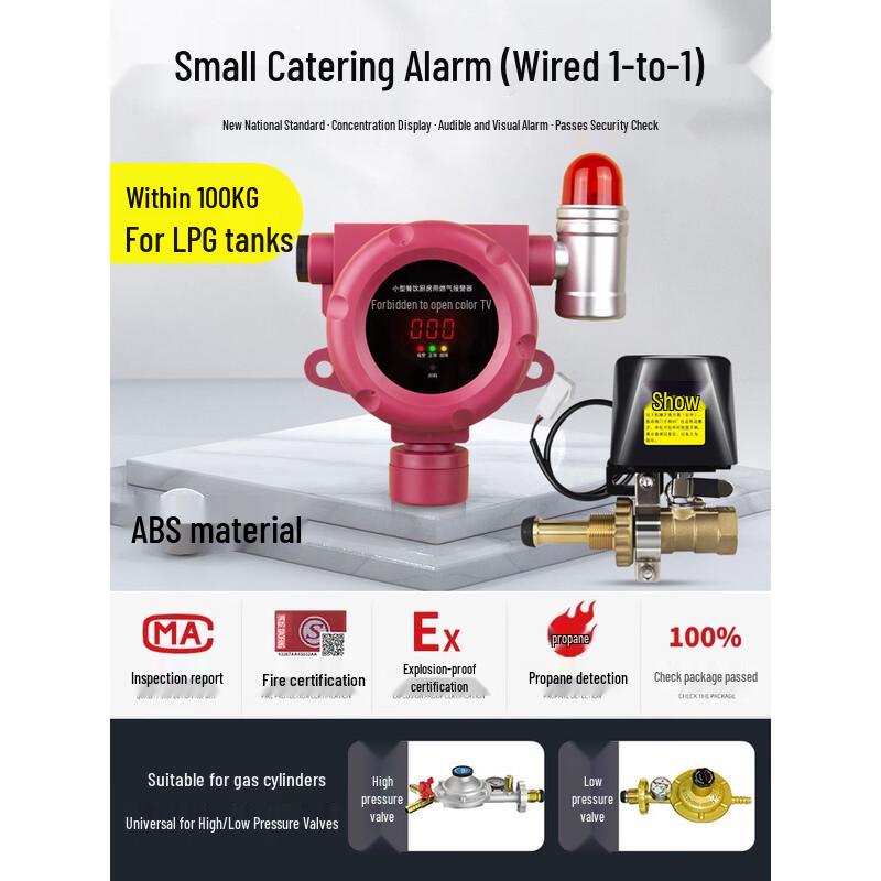MDNG Pro Wireless Gas Leak Detector with Auto Shut-off Valve CN plug (adapter included)