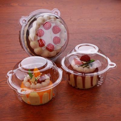 100Pcs Cupcake Box Plastic Clear Cupcake Container with Secure Flip-Top Seal Easy Open Close Stackable Dessert Holder