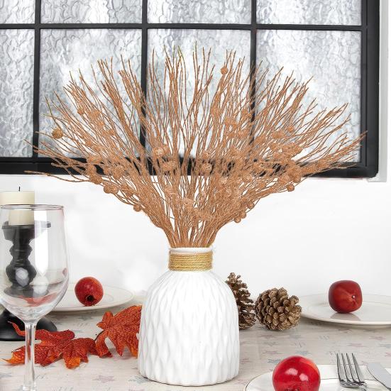 2/10Pcs Christmas Tree Picks Eco-friendly Vibrant Color Widely Used Artificial Tree Filler Sticks Berry Branches Stems