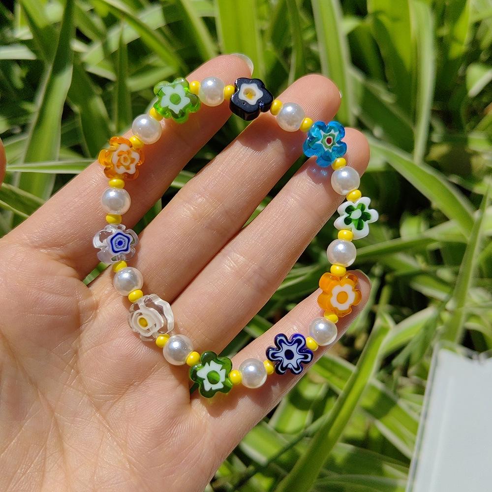 Pearl Glaze Floral DIY Jewelry Set: Earrings, Necklace & Bracelet