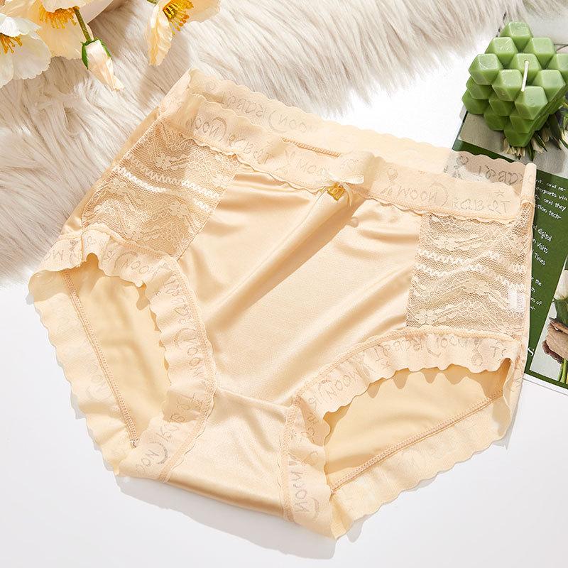 

1 шт. бесшовные трусики для женщин, сексуальное кружевное нижнее белье с цветочным узором, высокая талия, большие размеры 3XL, однотонные шелковые дышащие трусы женские XXXL хаки