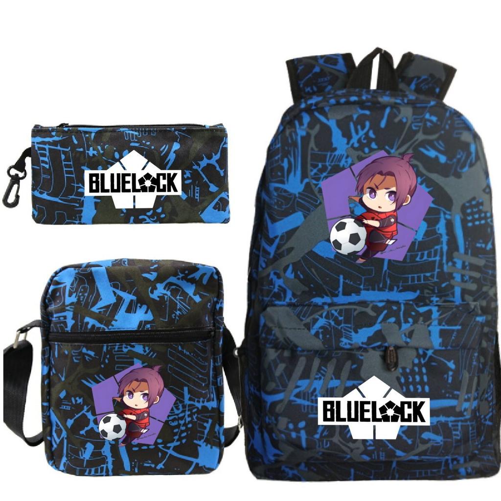Japanese Cartoon Peripheral Printing Children'S Schoolbag, Primary And Secondary School Student Stationery Set, Shoulder Backpack Three-Piece Set