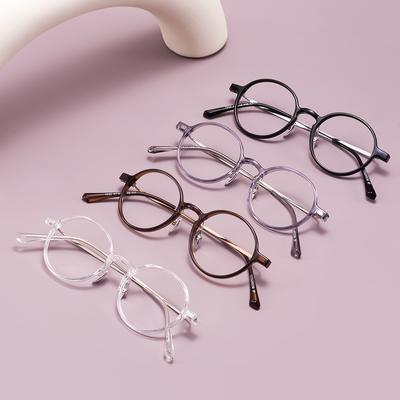 Fashion Full Rim Round Small Men And Women Spectacle Transparent Small Stylish Eyeglasses Frame For Optical Prescription Lenses