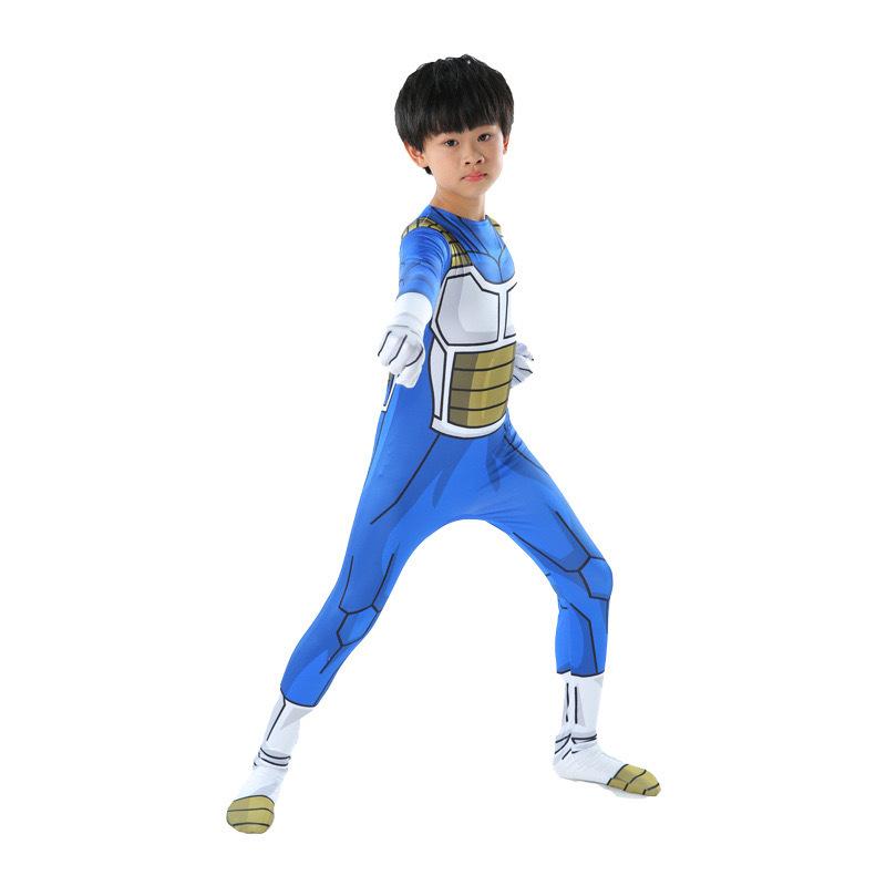 Children'S Wukong Cosplay Suit Super Saiyan Dragon Ball Super One-Piece Tights Vegeta Clothes Hero Suit