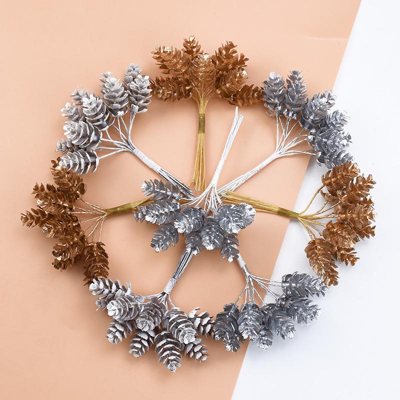 10 STÜCKE MINI Tannenzapfen Weihnachtsdekorative Künstliche Pflanzen Hochzeit Heimdekor Brautzubehör Ausverkauf Haushaltsprodukte