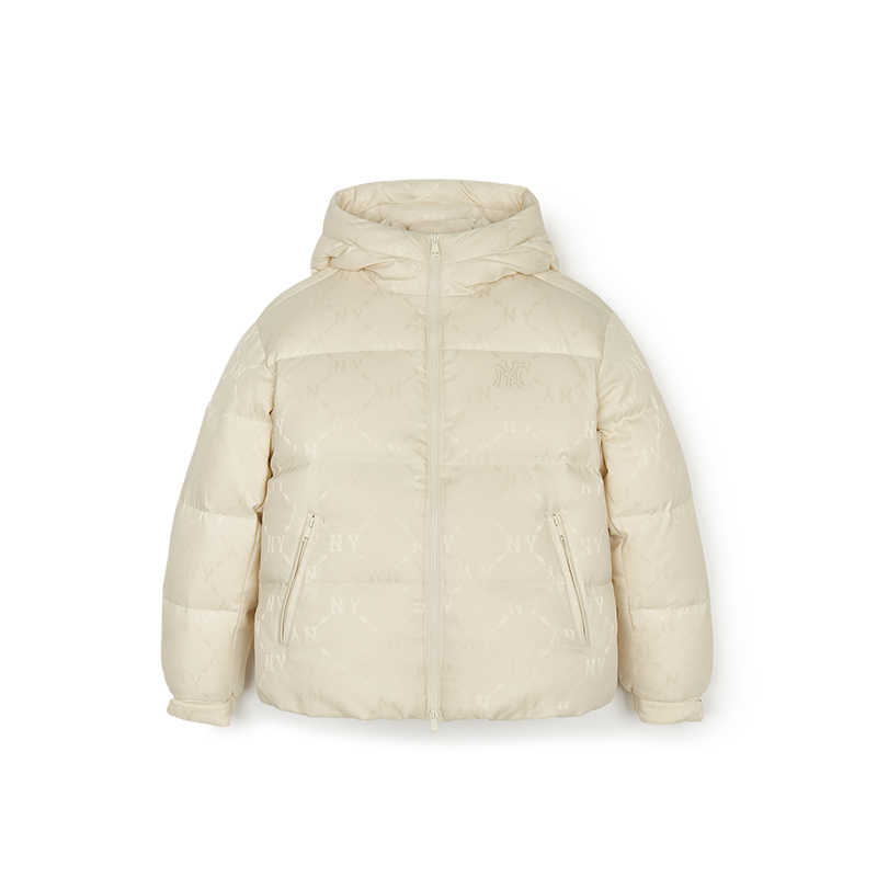 New MLB New York Yankees Down Jacket Unisex Dark Cream 3ADJM1246-50CRD
