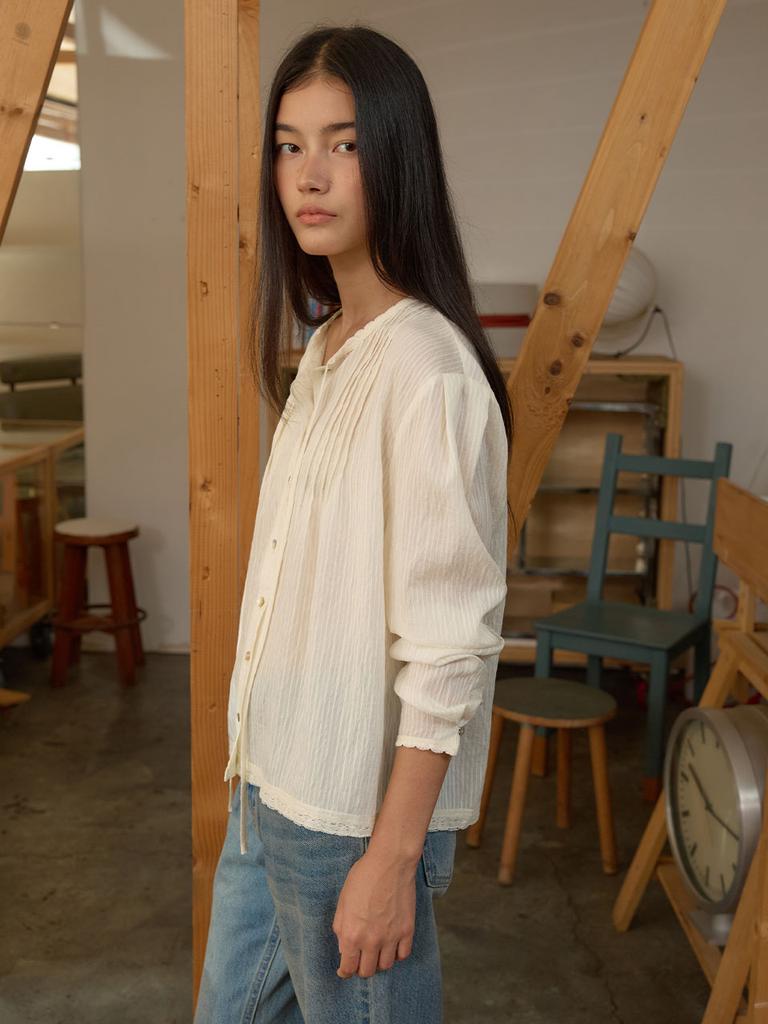 MUEMUER Feminine Pintuck Blouse Mu2678Bl802M
