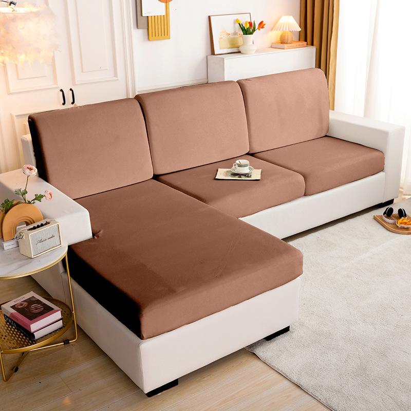 

Эластичный чехол для диванной подушки — универсальная ткань для всех сезонов Single (Length 50-65cm Width 40-65cm) кофейный