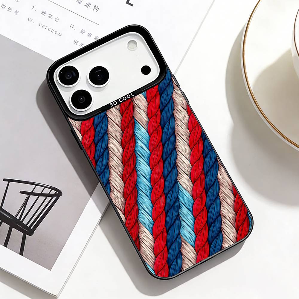 Trendige Abstrakte Handyhülle Für iPhone17,16,15,14,13,12,Pro Max Schwarz Bunt Handyhülle