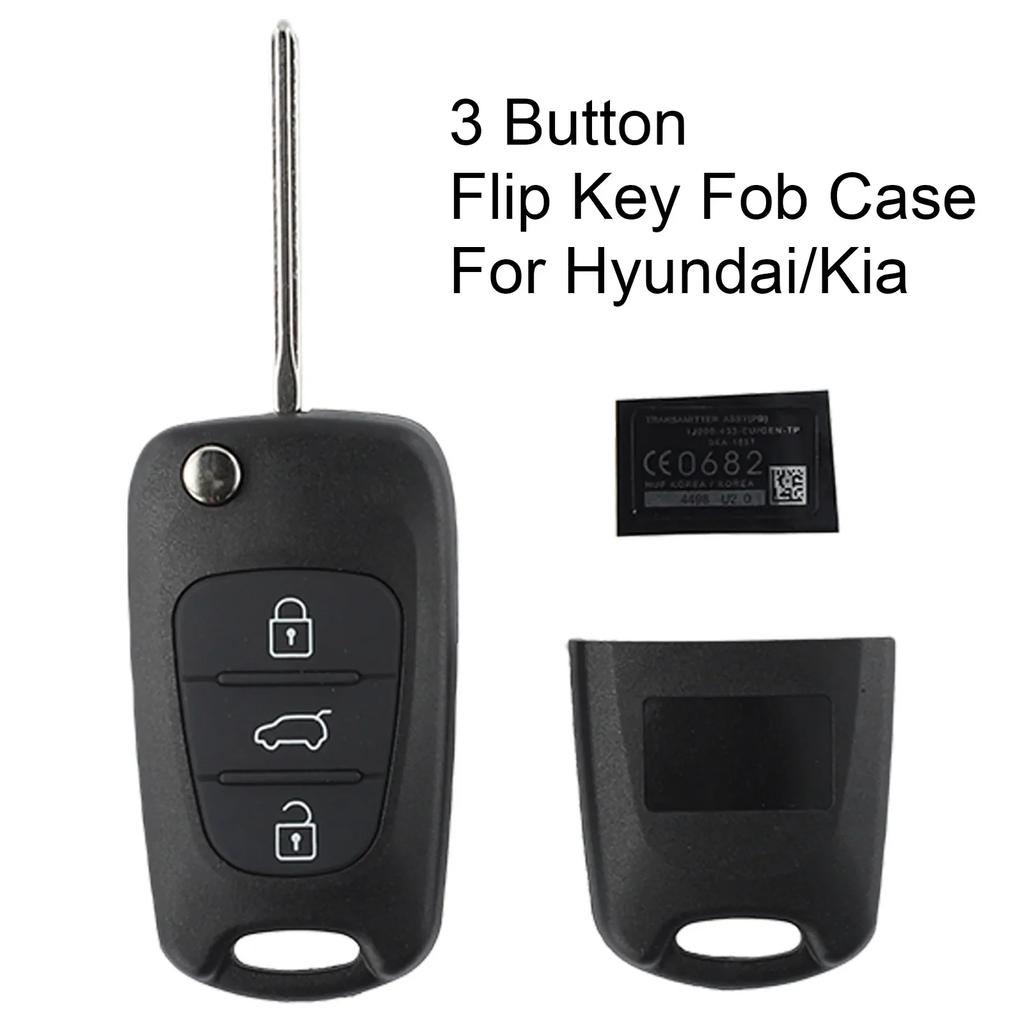 For Hyundai I20 Parts & Accessories Remote Key Case 954301J000 954301J050 954302L600 Black Plastic Direct Installation