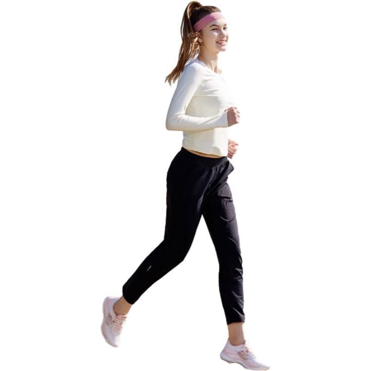 Saucony Casual Pants Women's Black Moderate Straight Fit Pants SC1239128-1