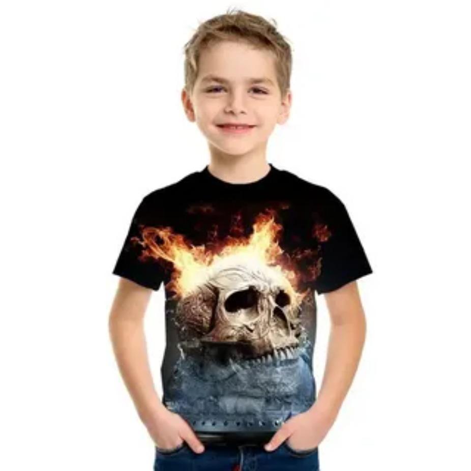 Animals Kids T-shirts O Neck Tops Polyester Casual Sportwear Comfortable Tees Short Sleeve 3d Print T Shirt
