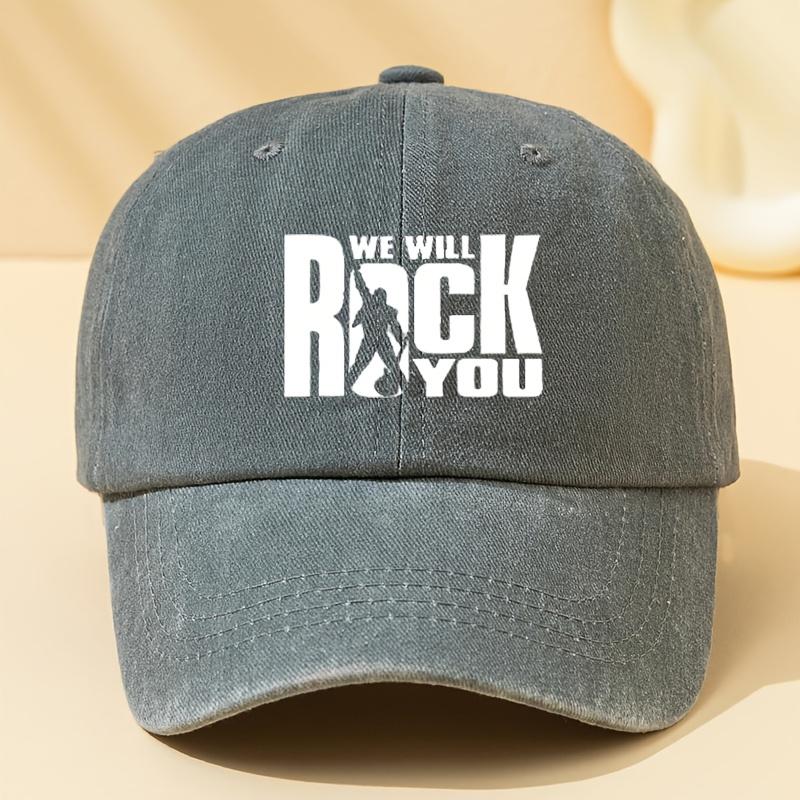 

Бейсболка с принтом букв рок, повседневная, модная, для мужских и женских видов спорта на открытом воздухе, кепка дальнобойщика/папина кепка